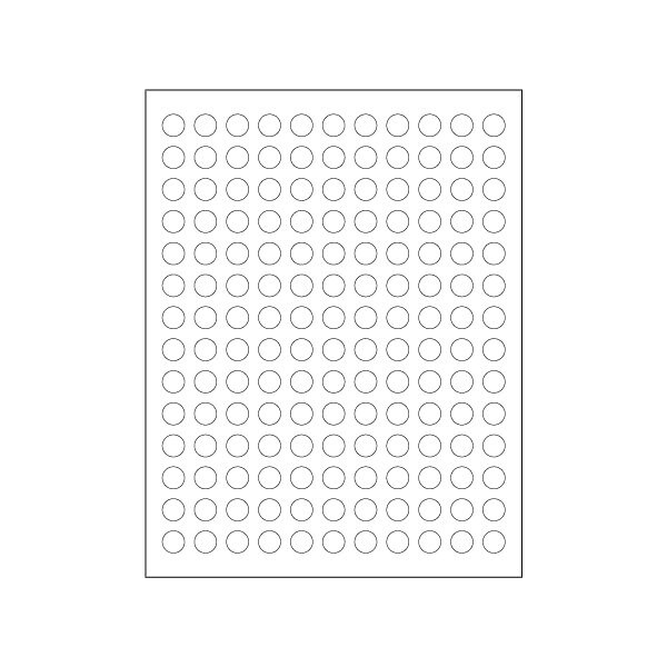 Bsc Preferred 1/2'' White Circle Laser Labels, 15400PK BUY00016435 - main